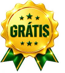 Selo Grátis Dourado com Fita Verde
